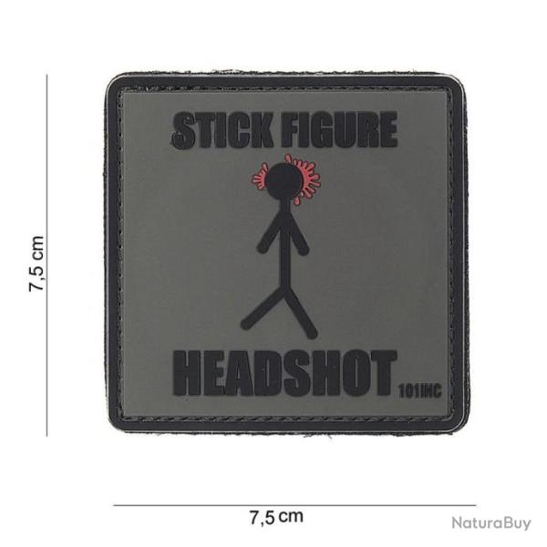 Patch 3D PVC Stick figure avec velcro | 101 Inc