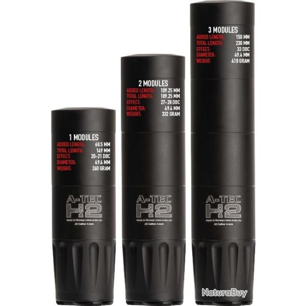 Mod�rateur h2-3 cal. 375 / 9,3 A-TEC ATEC 5/8x24