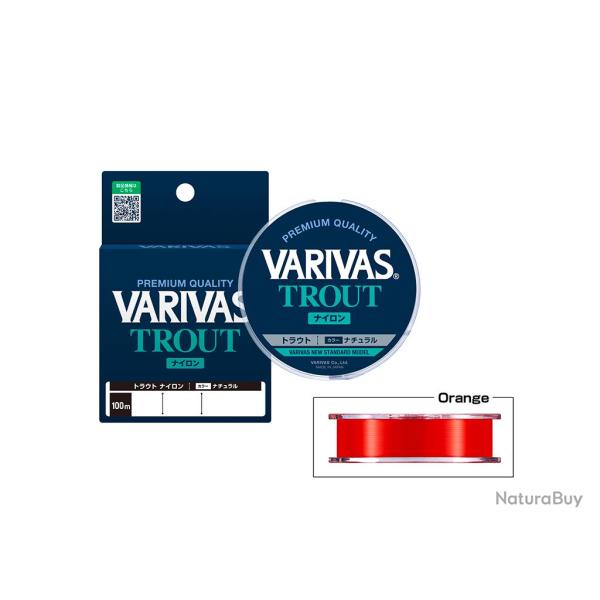 Nylon Varivas Trout Orange 100m 100m 0,128mm 2,5 lb