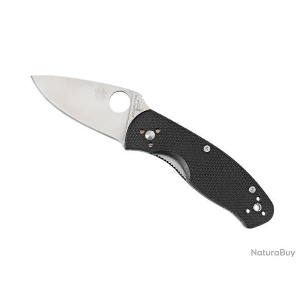 BEL576 COUTEAU SPYDERCO "PERSISTENCE" LAME ACIER MANCHE 12CM NOIR NEUF