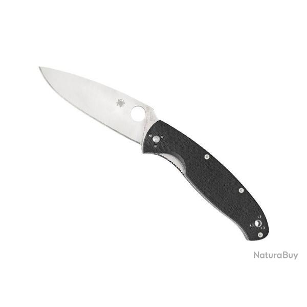 BEL578 COUTEAU SPYDERCO "RESILIENCE" LAME ACIER MANCHE NOIR 13CM NEUF