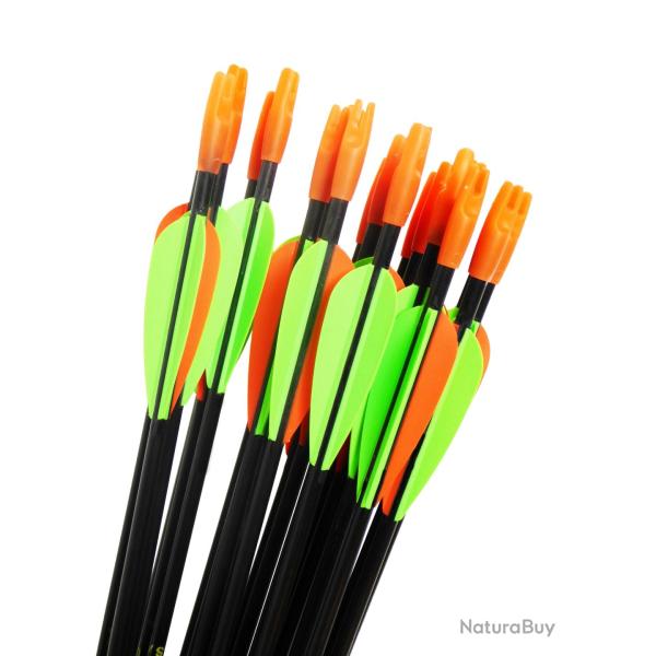 Lot de 6 fl�ches d'initiation en carbone 750 (diam. 5.5)