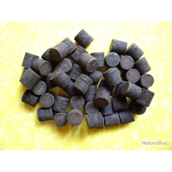 Lot 500 bourres feutre noire G�VELOT APX cal. 16 �paisseur de 9,12, 12,5, 17 & 19 mm.