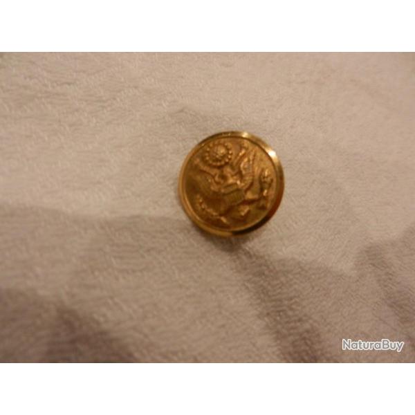 bouton militaire US am�ricain pour tenue officier - dor� diam�tre 16 mm