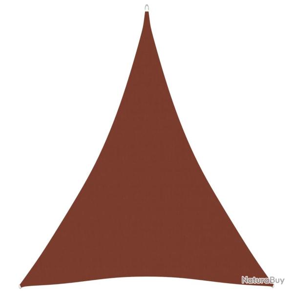 Voile toile d'ombrage parasol tissu oxford triangulaire 3 x 4 x 4 m terre cuite 02_0009841