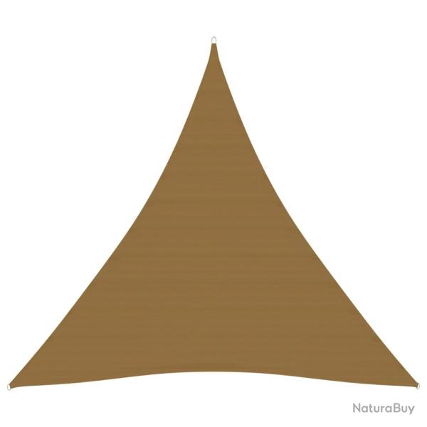 Voile toile d'ombrage parasol 160 g/m PEHD 4 x 4 x 4 m taupe 02_0009323