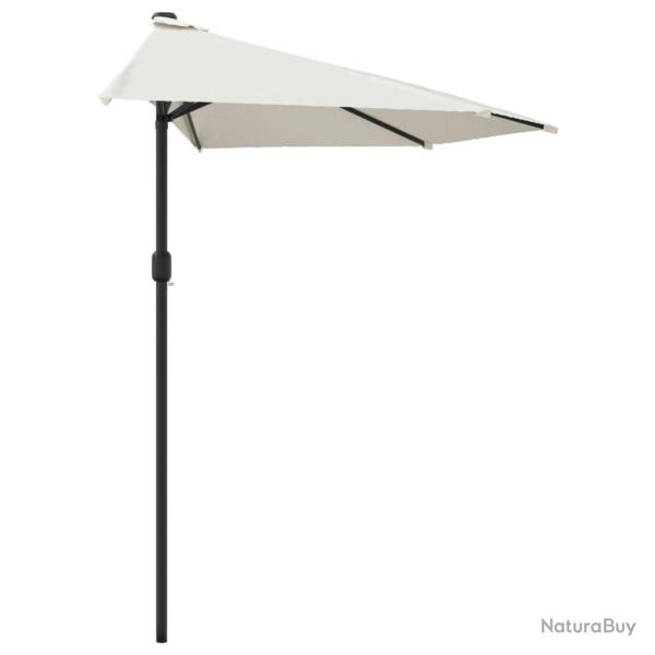 Parasol de balcon avec m�t en aluminium 300 x 150 cm demi sable 02_0008305
