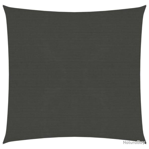 Voile toile d'ombrage parasol 160 g/m� 5 x 5 m PEHD anthracite 02_0008939