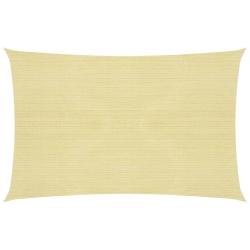 Voile toile d'ombrage parasol 160 g/m&sup2; 3 x 4,5 m PEHD beige 02_0008971