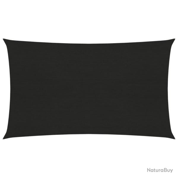 Voile toile d'ombrage parasol 160 g/m 2 x 5 m PEHD noir 02_0009192