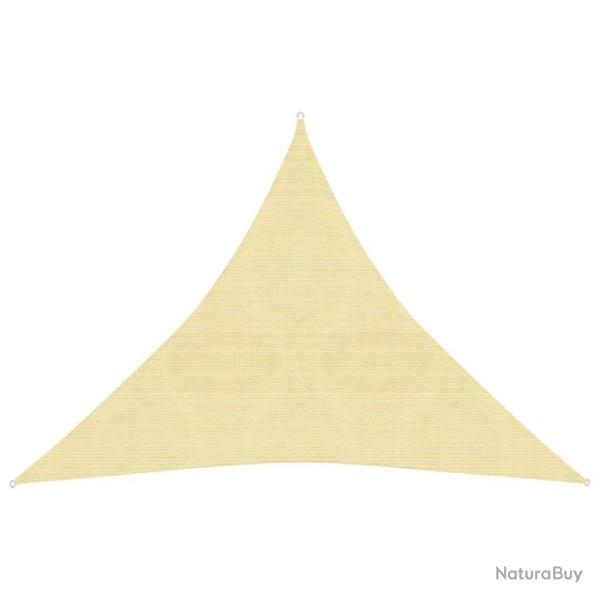 Voile toile d'ombrage parasol 160 g/m PEHD 3 x 3 x 3 m beige 02_0008968