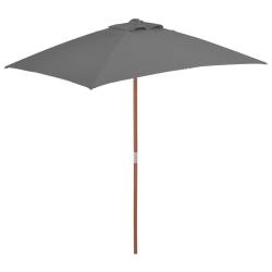 Parasol avec m&acirc;t en bois 150 x 200 cm anthracite 02_0008109