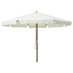 Parasol avec m&acirc;t en bois 330 cm blanc sable 02_0008120