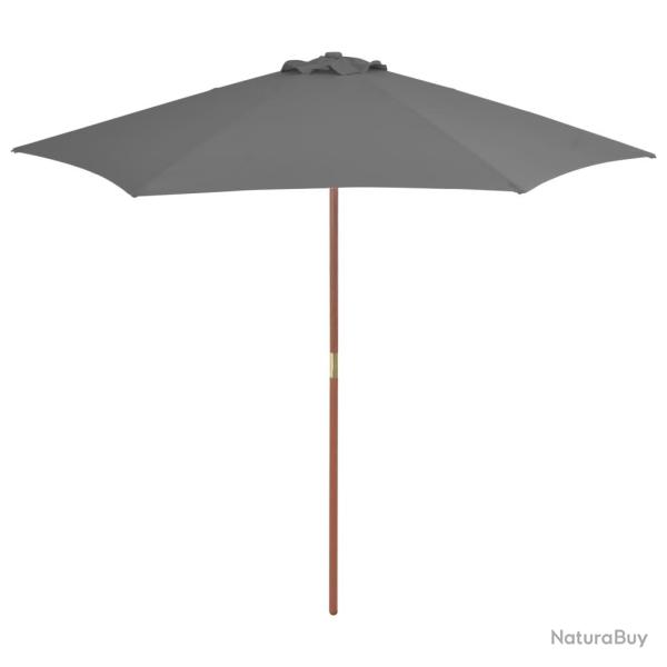 Parasol d'extrieur avec mt en bois 270 cm anthracite 02_0008246