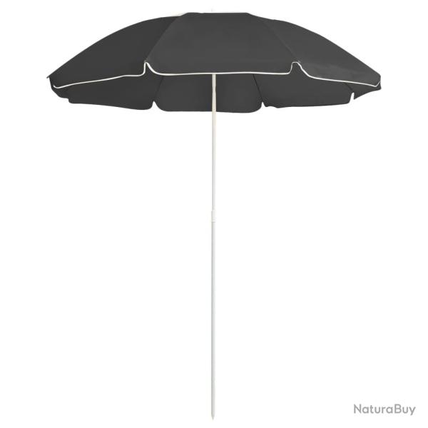 Parasol d'extrieur avec mt en acier 180 cm anthracite 02_0008198