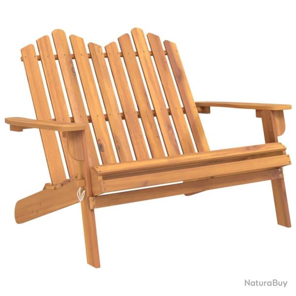 Banc de jardin meuble de patio d'ext�rieur terrasse adirondack 126 x 84 x 90 cm bois massif d'acaci