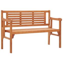 Banc de jardin meuble de patio d'ext&eacute;rieur terrasse pliable de jardin 120 x 53 x 81 cm bois d'eucal