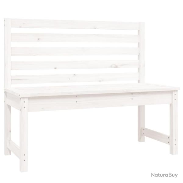 Banc de jardin meuble de patio d'extrieur terrasse blanc 109 x 48 x 91,5 cm bois massif de pin 02_