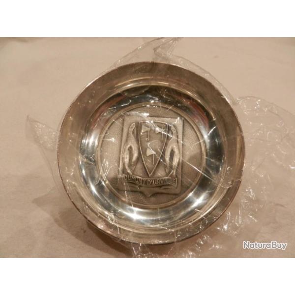 coupelle marine militaire m�tal argent� b�timent de transport Dumont D'Urville