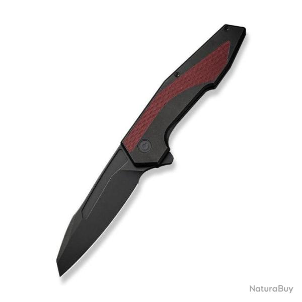 Couteau Civivi Hypersonic Burgundy Lame Tanto Reverse Acier 14C28N Manche Acier/G10 IKBS CIVC220113