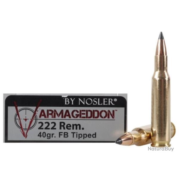 NOSLER ARMAGEDDON 222 REM 40 grs fb tipped