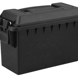 Caisse munition polym&egrave;re cal.30 noir 24.5X10.8X14.5cm