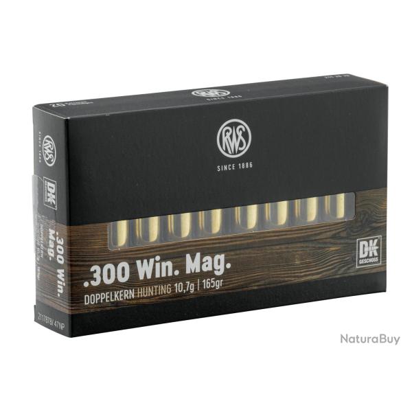 Munition grande chasse RWS Cal. 300 Win type DK