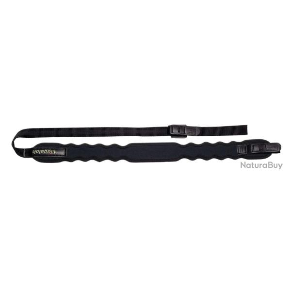 Bretelle � fusil lanc�ol�e n�opr�ne avec attache rapide - Niggeloh Noir