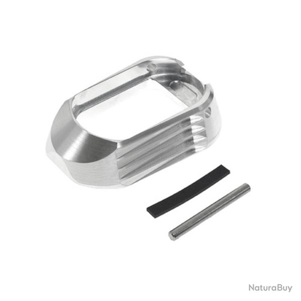 Magwell Match Grade T01 en aluminium pour Hi-Capa Argent