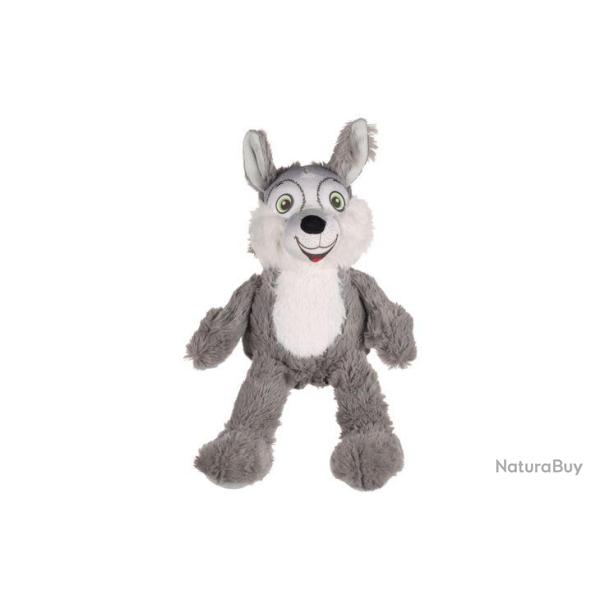 JOUET CHIEN RABBA RENARD GRIS 23X11X35CM