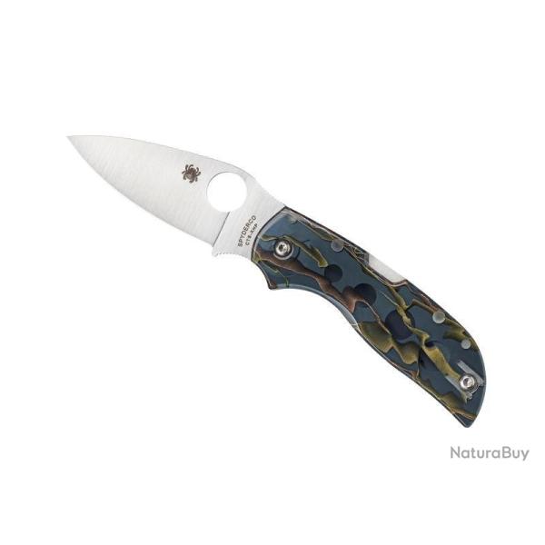 BEL582 COUTEAU SPYDERCO " CHAPARRAL RAFFIR NOBLE" LAME ACIER MANCHE DECO NEUF