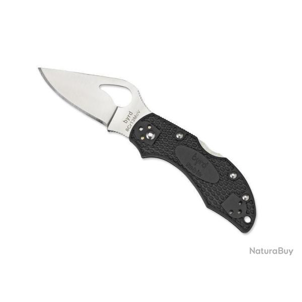 BEL593 COUTEAU BYRD KNIVES "ROBIN 2" LAME ACIER MANCHE 8.5CM NOIR NEUF