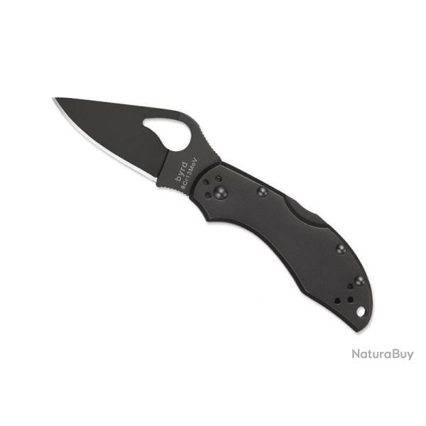 BEL594 COUTEAU BYRD KNIVES "ROBIN 2" LAME ACIER NOIRE MANCHE INOX 8.5CM NEUF