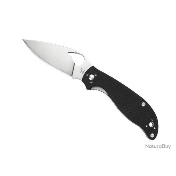 BEL598 COUTEAU BYRD KNIVES "RAVEN 2" LAME ACIER MANCHE G10 NOIR NEUF