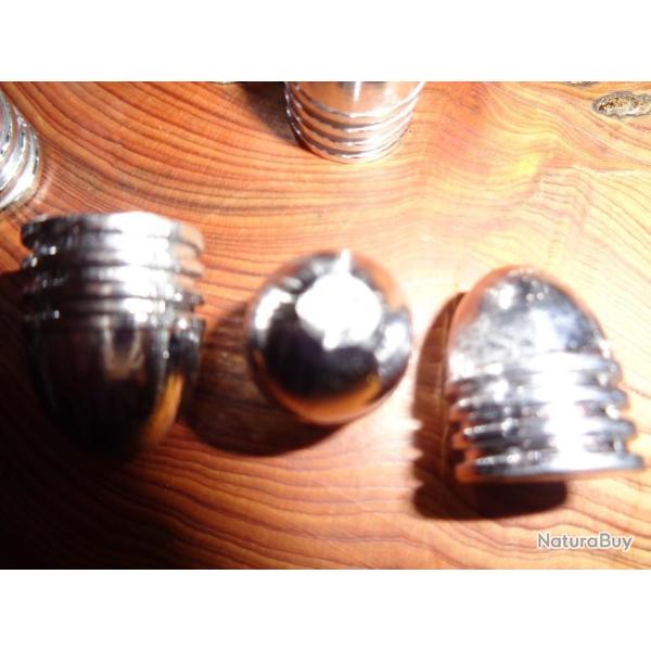 100 Ogives Sharps IAB 1863 cal 54 (.535) 13,60 mm 336 grains 21,77 grammes (moule Raphel HUART)