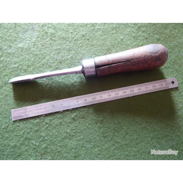 tournevis  manche bois ancien