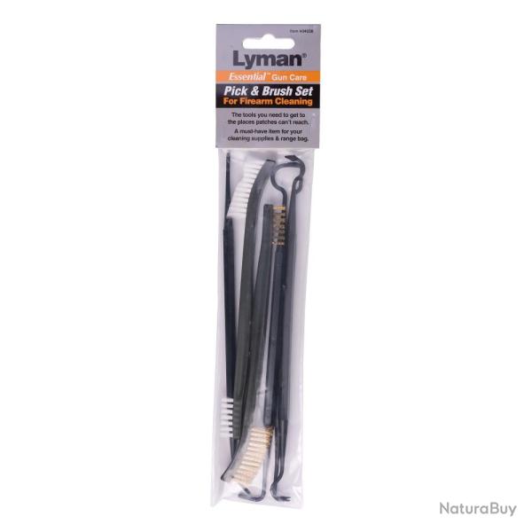 Kit de brosses et grattoirs pour le nettoyage d'armes - LYMAN