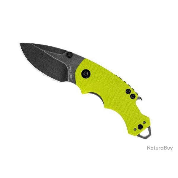 BEL614 COUTEAU KERSHAW "SHUFFLE LIME" LAME ACIER NOIR MANCHE 8.5CM VERT CITRON NEUF