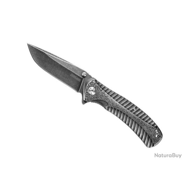BEL616 COUTEAU KERSHAW "STARTER" LAME ACIER SYSTEME "SPEEDSAFE" MANCHE 11.5CM BLACKWASH NEUF