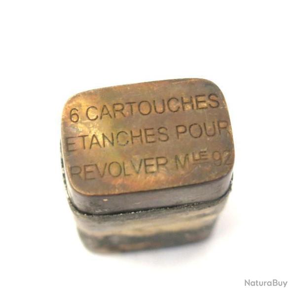 Boite laiton �tanche pour cartouches du revolver 1892 Francais