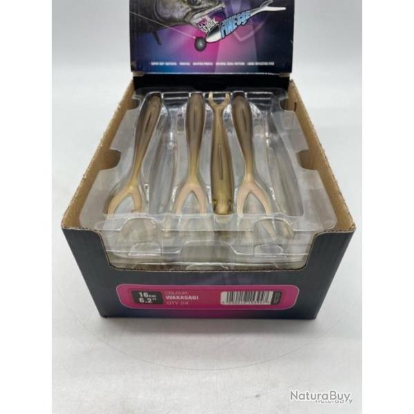 Leurre souple Fox Rage slick finesse 16 cm marron