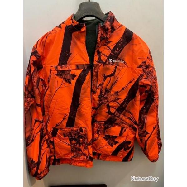 VESTE HIKMICRO ORANGE REVERSIBLE POLAIRE PAS CHERE