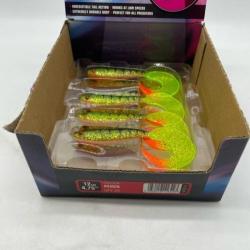Leurre souple Fox Rage zander pro grub 12 cm jaune paillette
