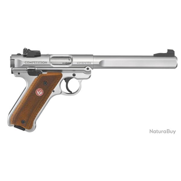 Pistolet Ruger Mark IV cal 22LR 10cps inox comp�tition