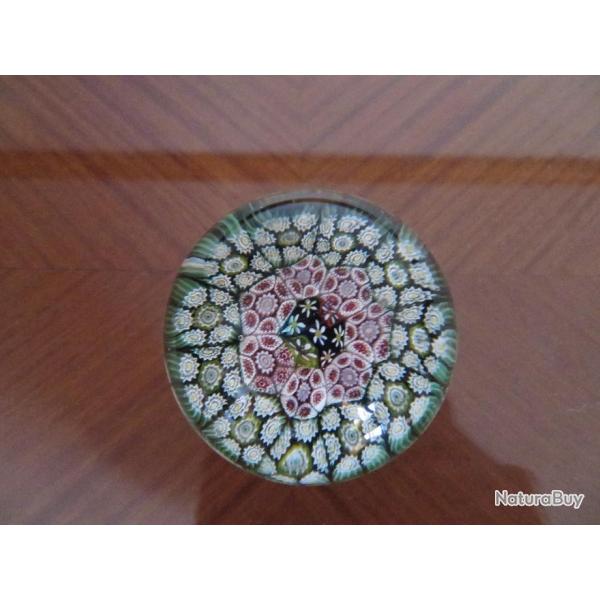 Vintage Boule sulfure petites fleurs millefiori Murano (XX�)