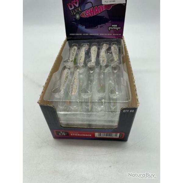 Leurre souple Fox Rage slick shad 7 cm blanc