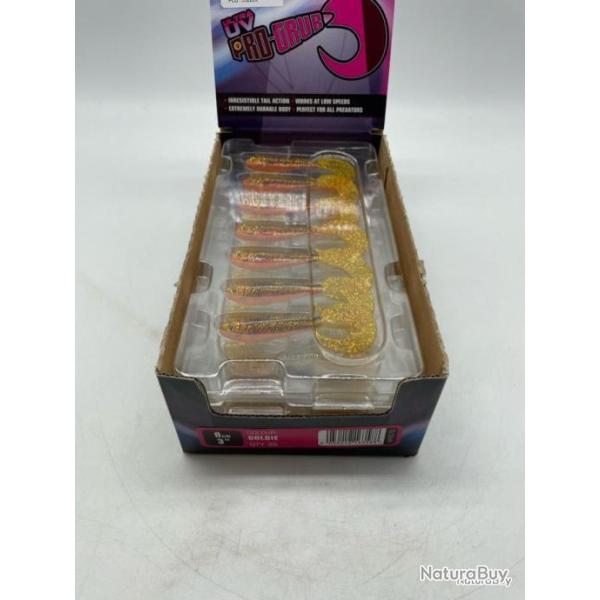 Leurre souple Fox Rage pro grub 8 cm jaune