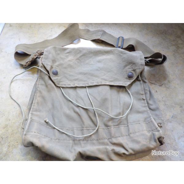 musette Britannique Canada seconde guerre ww2 sac masque � gaz gas Mask 1942 New Zeland Afriqu