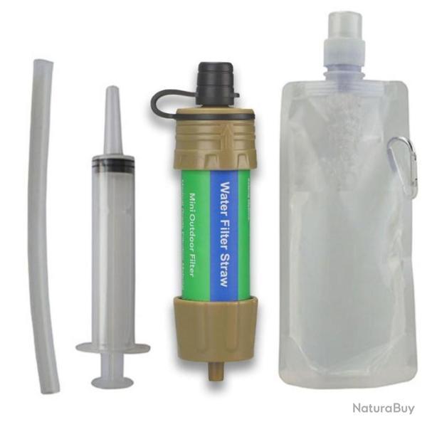 PROMO - Kit complet de purification de l'eau portable - Tan
