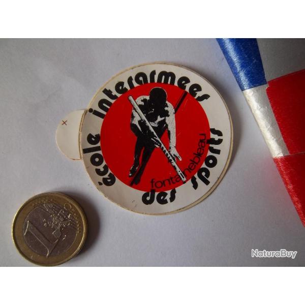 autocollant vintage militaire cole sport inter armes